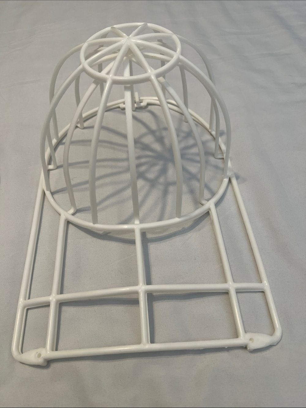 2 Plastic White Dome Display Frame Stand for Baseball Caps GUC